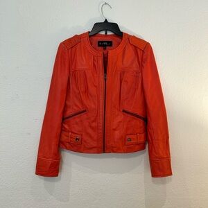 Velvet Heart Women's Orange Leather Jacket